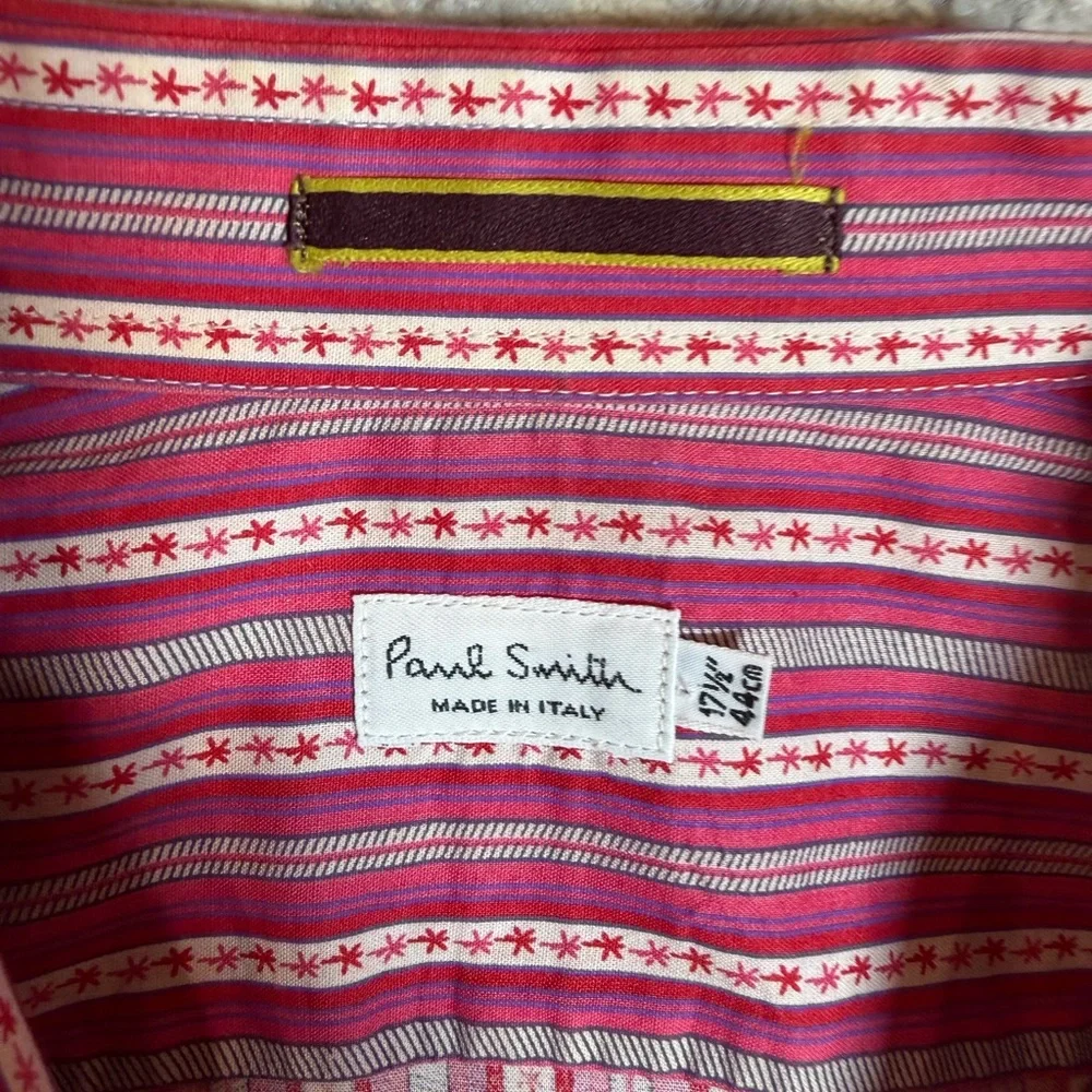 Paul Smith long sleeve 100% cotton Button Down Western Rodeo Dress Shirt - Picture 9 of 11